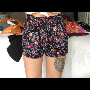 XHILARATION FLORAL BOHO MULTICOLORED SOFT SHORTS